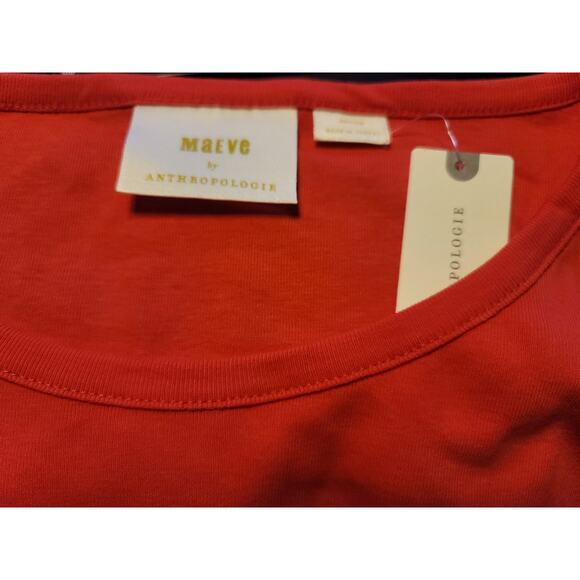 Anthropologie Flouncy Red Top - New - Size Medium - Picture 5 of 6